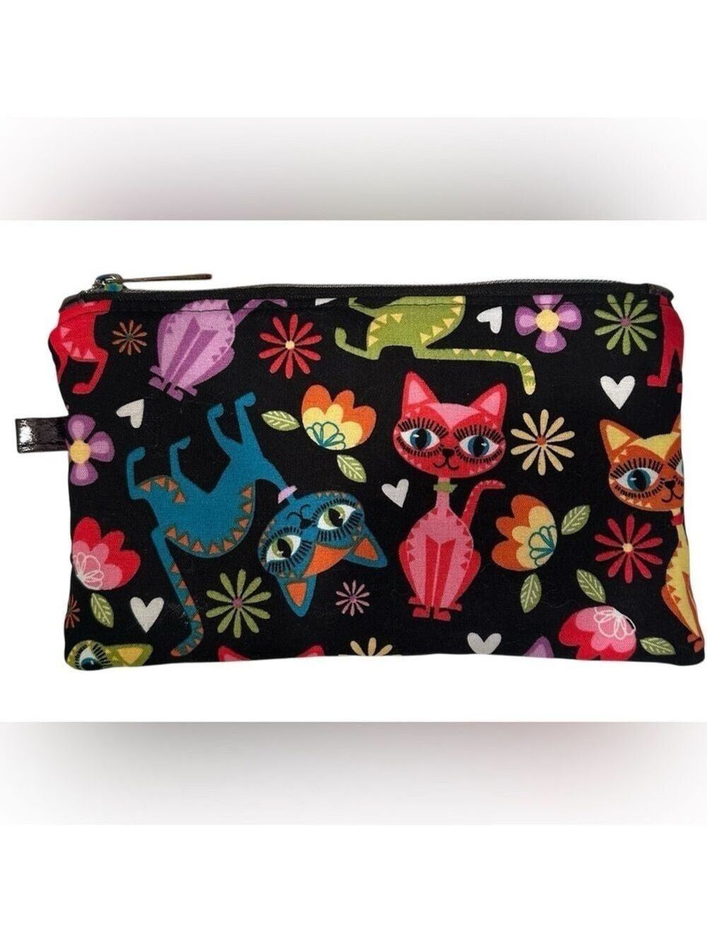 Colorful Cat Print Pouch New